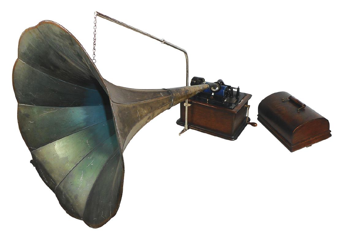 Musical, Edison Standard Cylinder Phonograph, oak case (1 of 1)