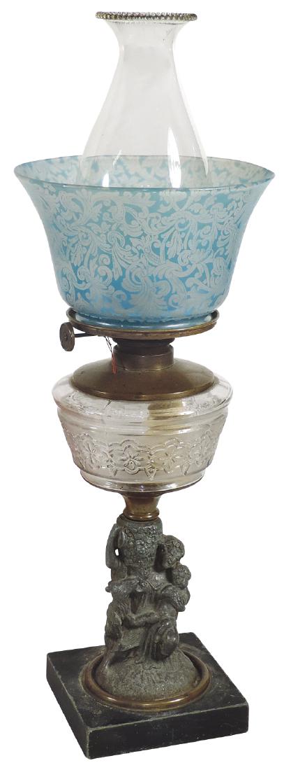 Lamp, Victorian Mother & Child, table lamp w/cast iron (1 of 1)