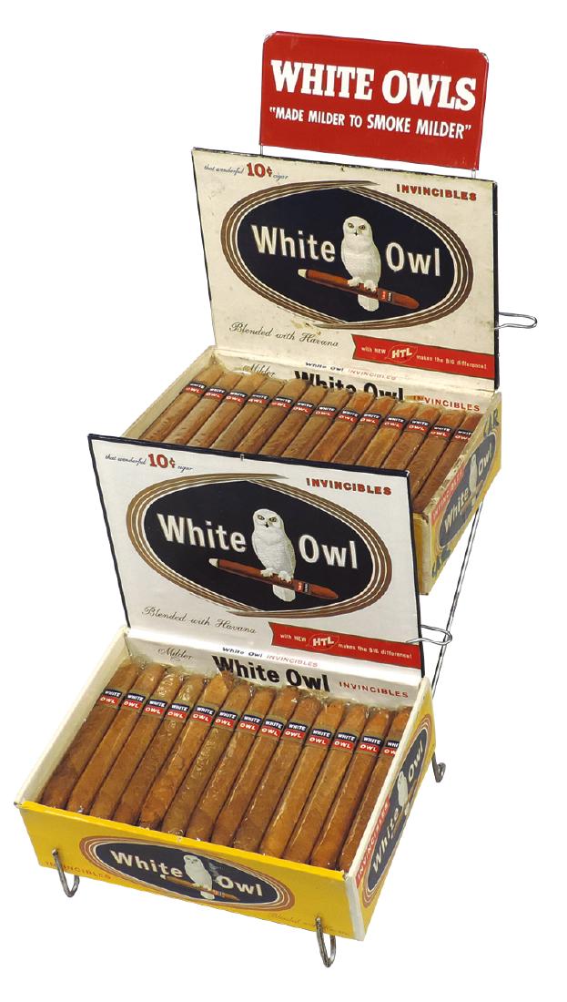Cigar store counter display, White Owls Cigar, wire (1 of 1)