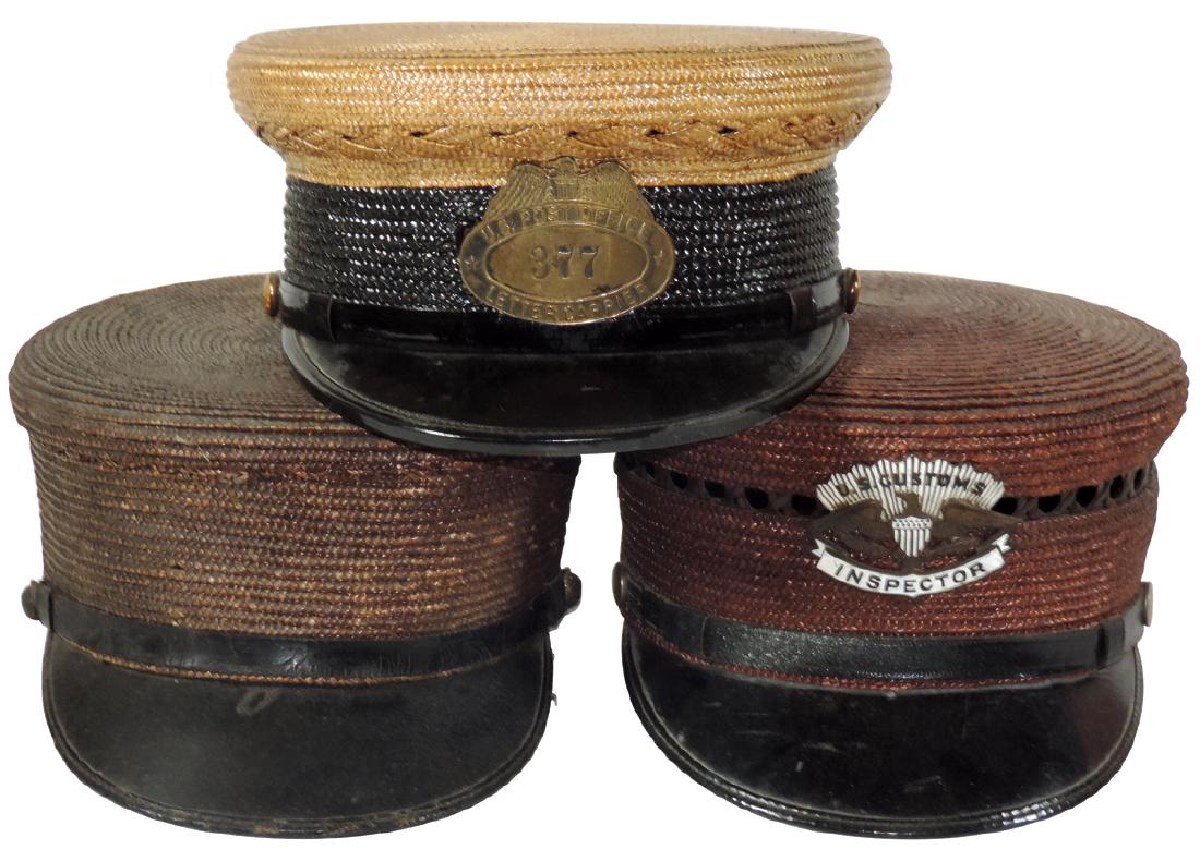 Men's uniform hats (3), U.S. Customs Inspector woven (1 of 1)