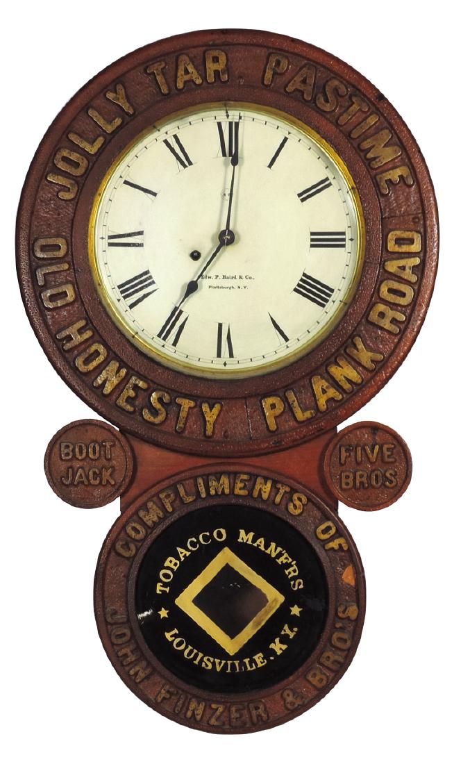 Baird tobacco advertising clock, Jolly Tar Pastime-Old (1 of 1)