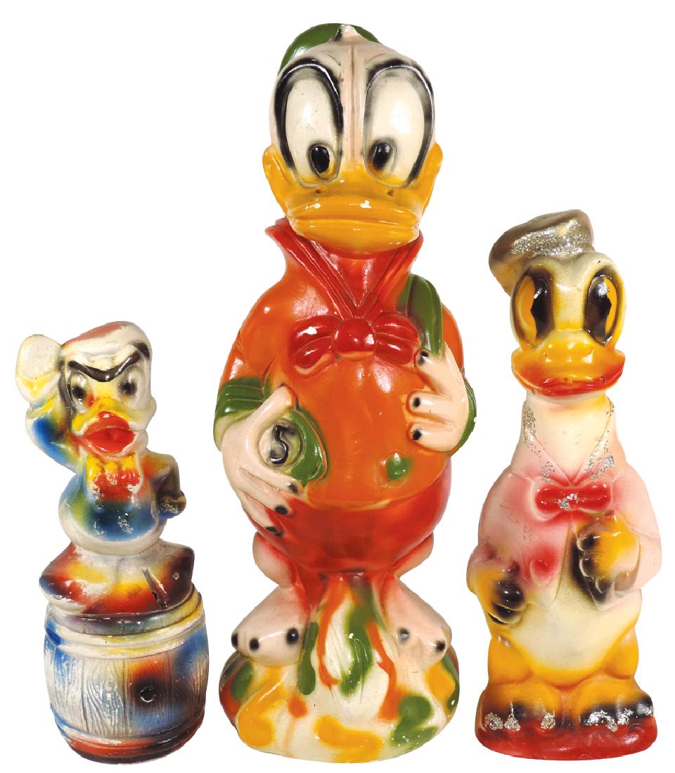 Carnival figures (3), all Donald Duck, painted (1 of 1)