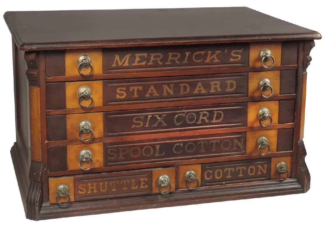 Country store spool cabinet, Merrick's 6-drwr, ash & (1 of 1)