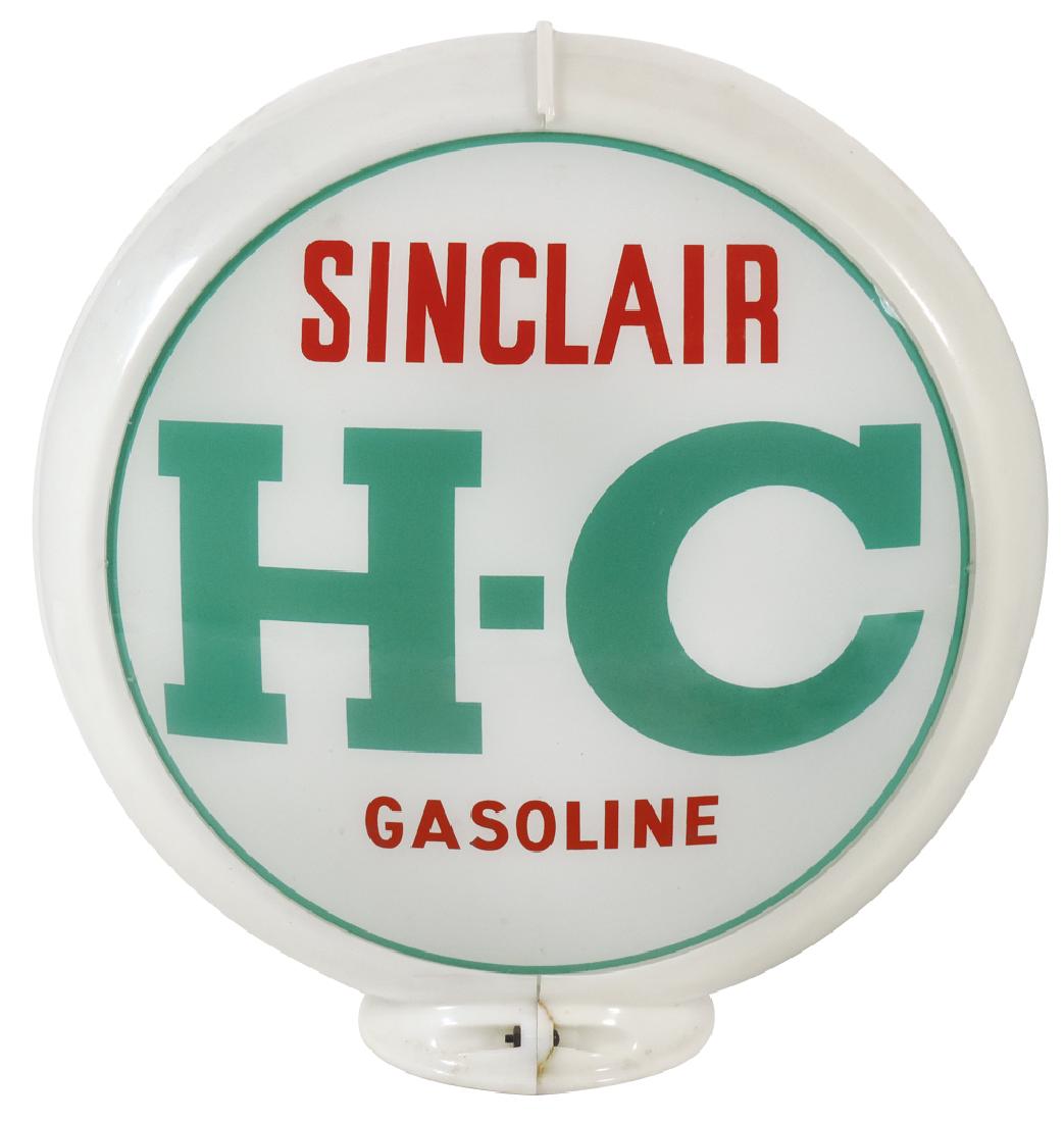Gasoline globe, Sinclair H-C, 2 curved glass lenses in (1 of 1)