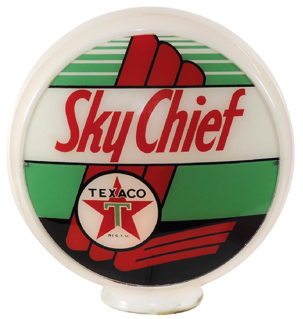Gasoline globe, Texaco Sky Chief, 1 curved glass lens (1 of 1)