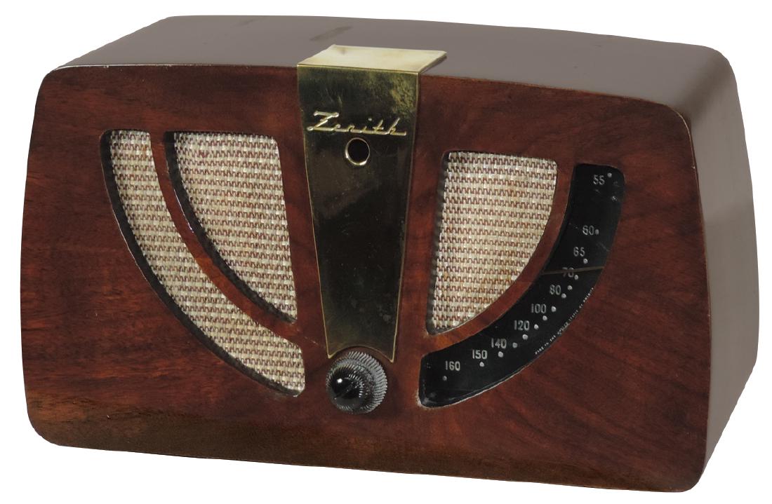 Radio, Zenith, Model 6D030, walnut w/brass nameplate, (1 of 1)