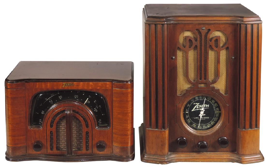 Radios (2), Zenith Long Distance, Model 4-V-31, wood (1 of 1)