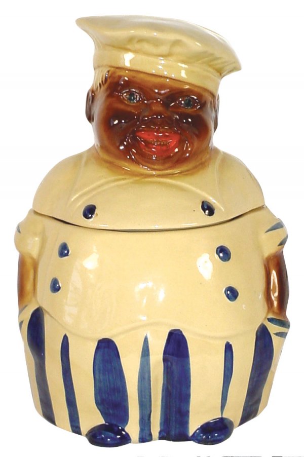 Cookie jar, Black Chef, National Silver, Exc. con: Cookie jar, Black Chef, National Silver, Exc. cond., 10.5"H.