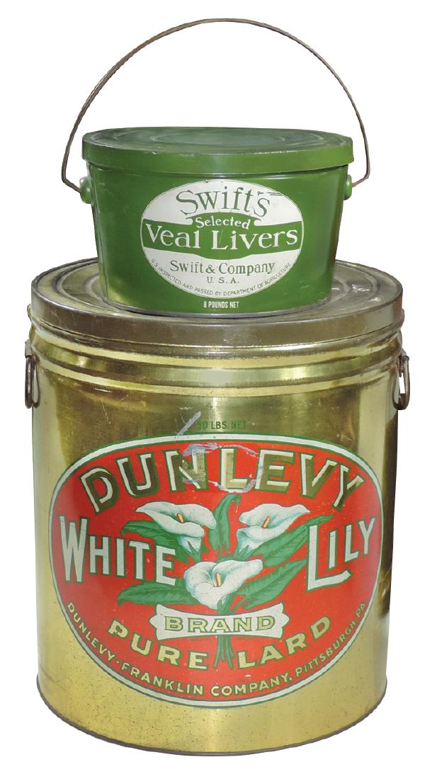 Country store tins (2), Dunley White Lily Pure Lard & (1 of 1)
