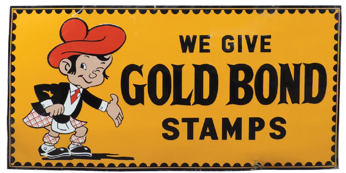 Country store sign, Gold Bond Stamps, embossed metal, (1 of 1)