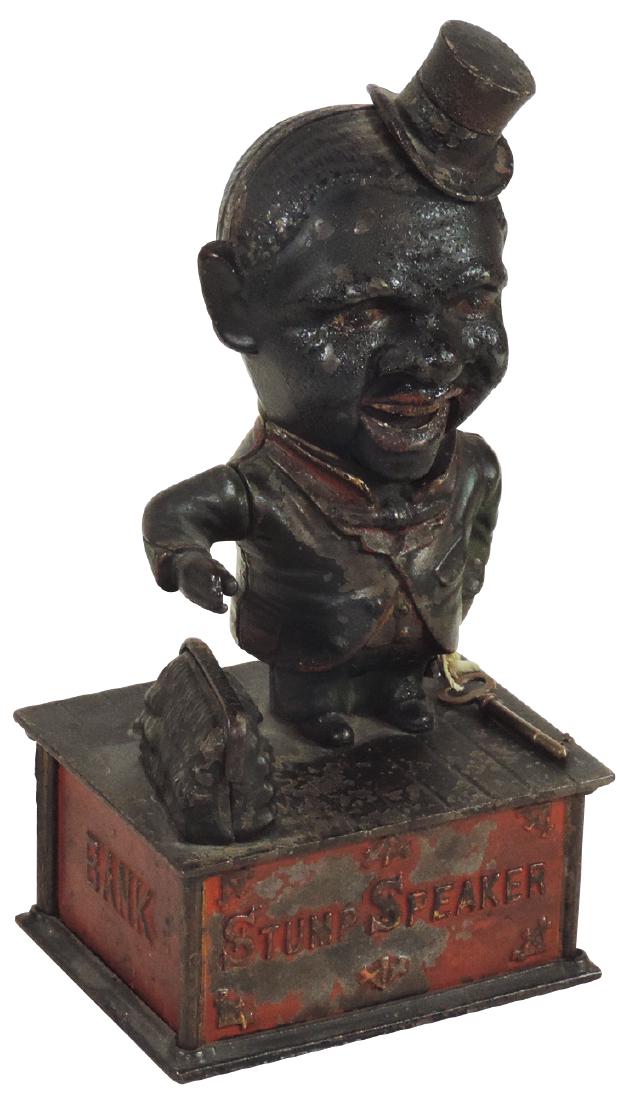 Mechanical bank, Stump Speaker, mfgd by Shepard (1 of 1)