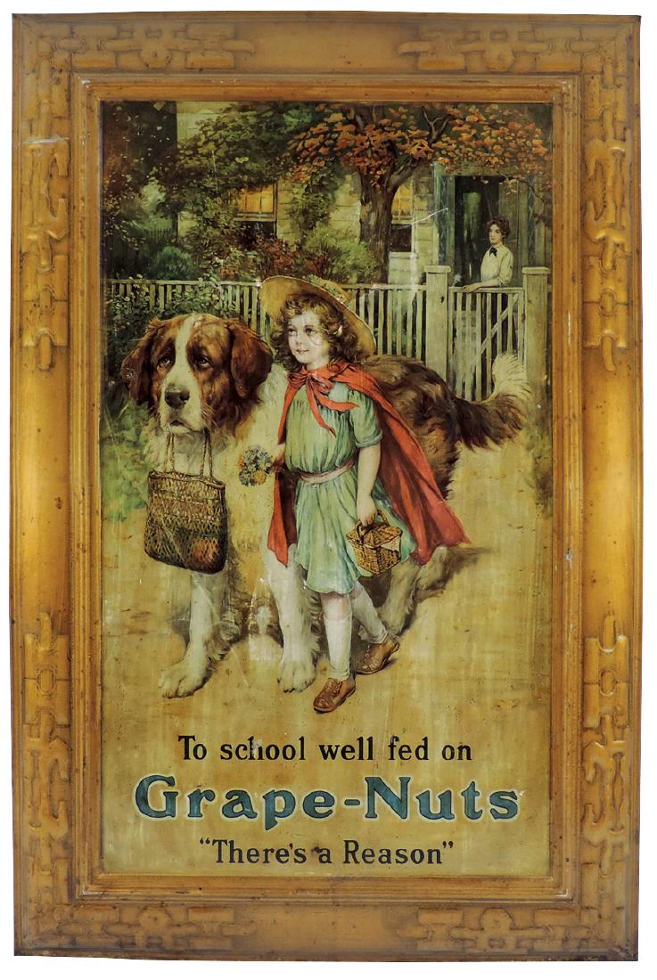 Country store sign, Grape-Nuts, "To School Well Fed", (1 of 1)