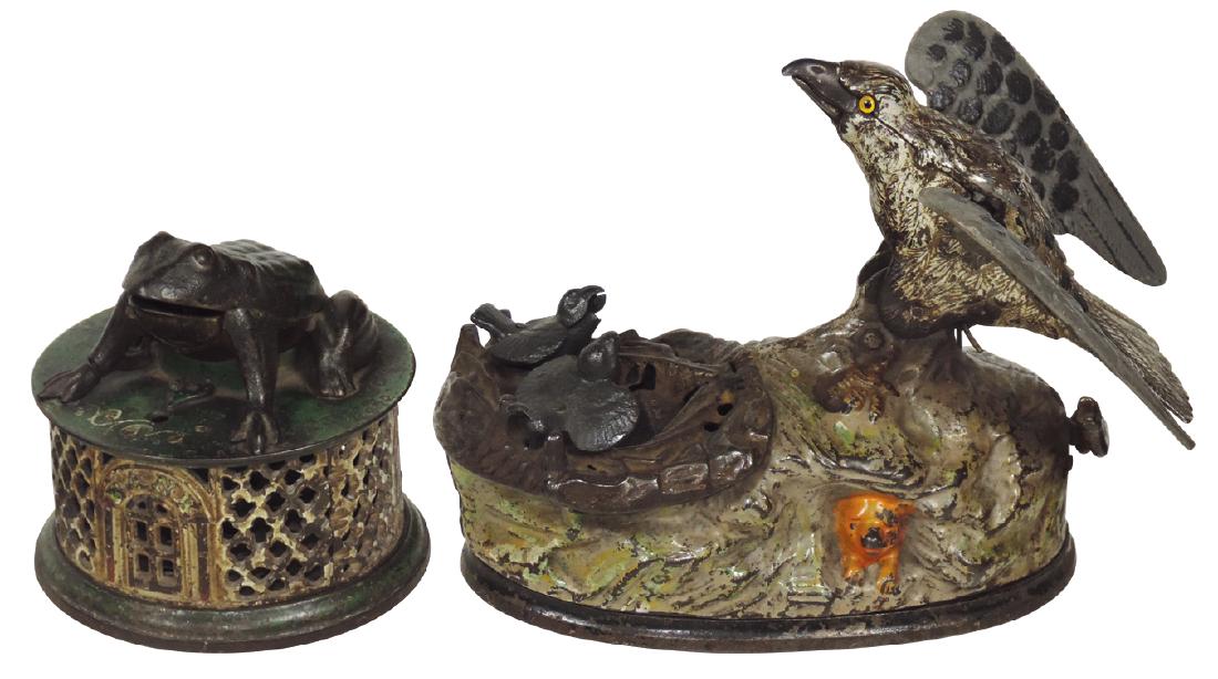 Mechanical banks (2), Eagle & Eaglets, mfgd by J.& E. (1 of 1)