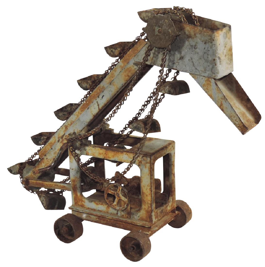 Toy Buddy "L" Sand Loader, painted pressed steel, chain (1 of 1)