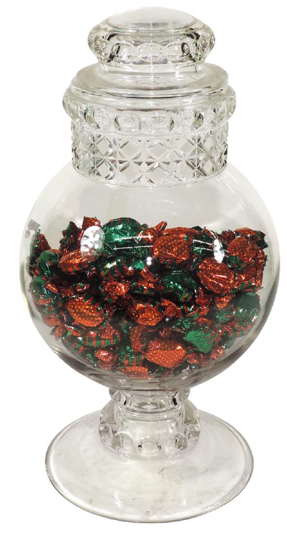 Candy show jar, large Dakota Globe pedestal jar (1 of 1)