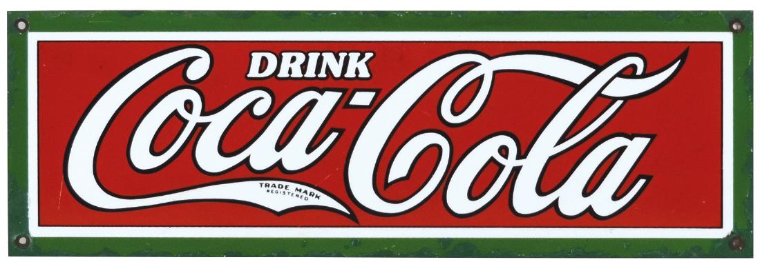 Coca-Cola sign, porcelain, back marked Bierman Signs (1 of 1)