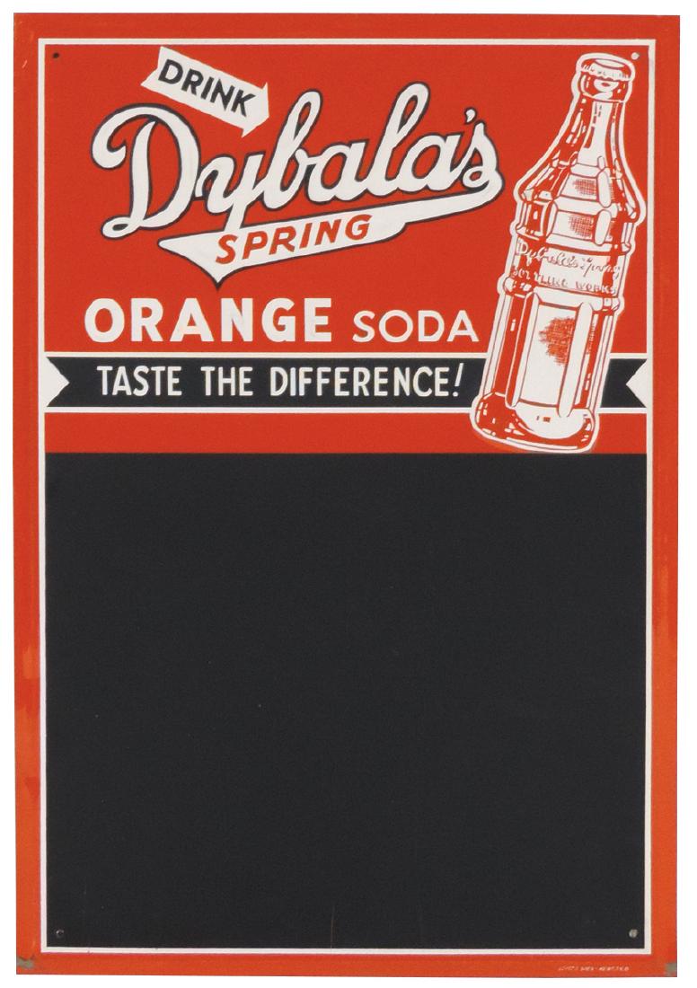 Soda fountain menu board, Dybala's Spring Orange Soda, (1 of 1)