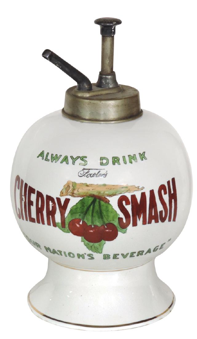 Soda fountain syrup dispenser, Fowler's Cherry Smash,