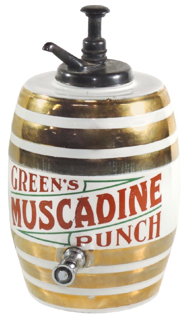 Soda fountain syrup dispenser, Green's Muscadine Punch, (1 of 1)