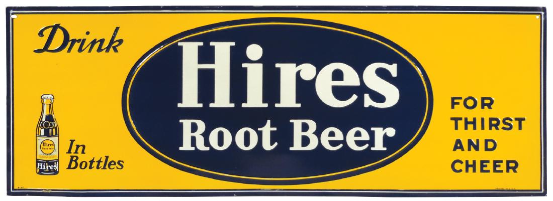 Soda fountain sign, Hires Root Beer, self-framed (1 of 1)