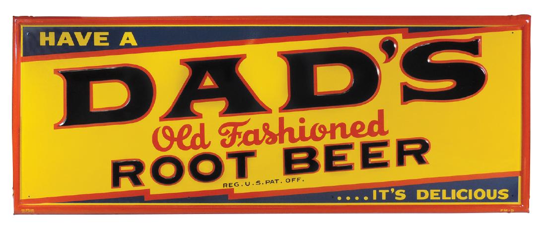 Soda fountain sign, Dad's Root Beer, self-framed (1 of 1)