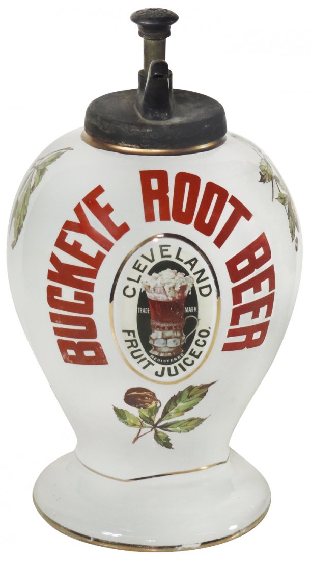Soda fountain syrup dispenser, Buckeye Root Beer, from (1 of 1)