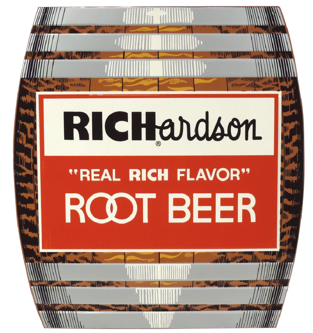 Soda fountain sign, Richardson Root Beer, diecut (1 of 1)
