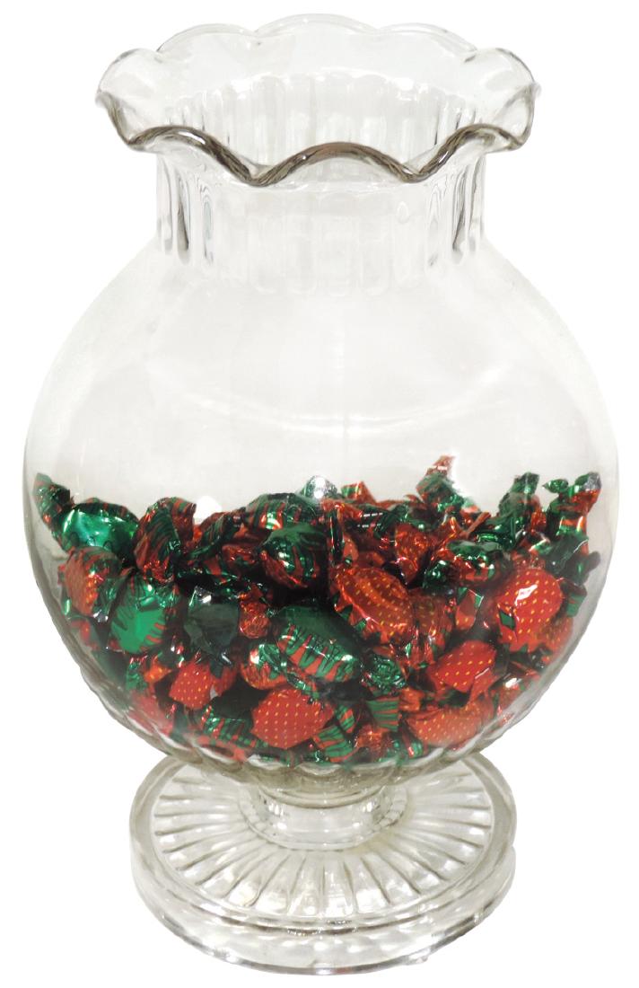 Candy show jar & counter display jar (2), ribbed glass (1 of 2)