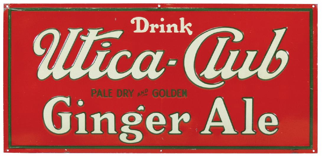 Soda fountain sign, Utica-Club Ginger Ale, self-framed (1 of 1)