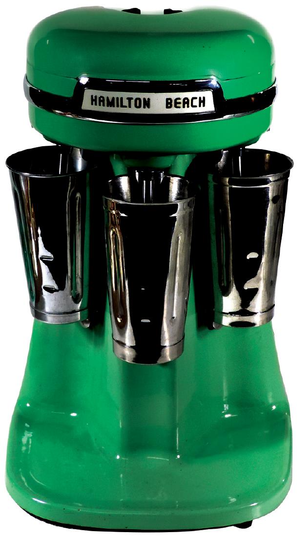 Soda fountain malt mixer, Hamilton Beach, green (1 of 1)