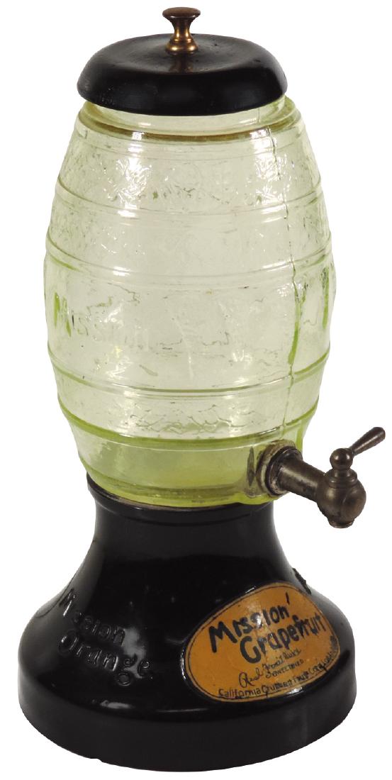 Soda fountain syrup dispensers (2), Mission Orange