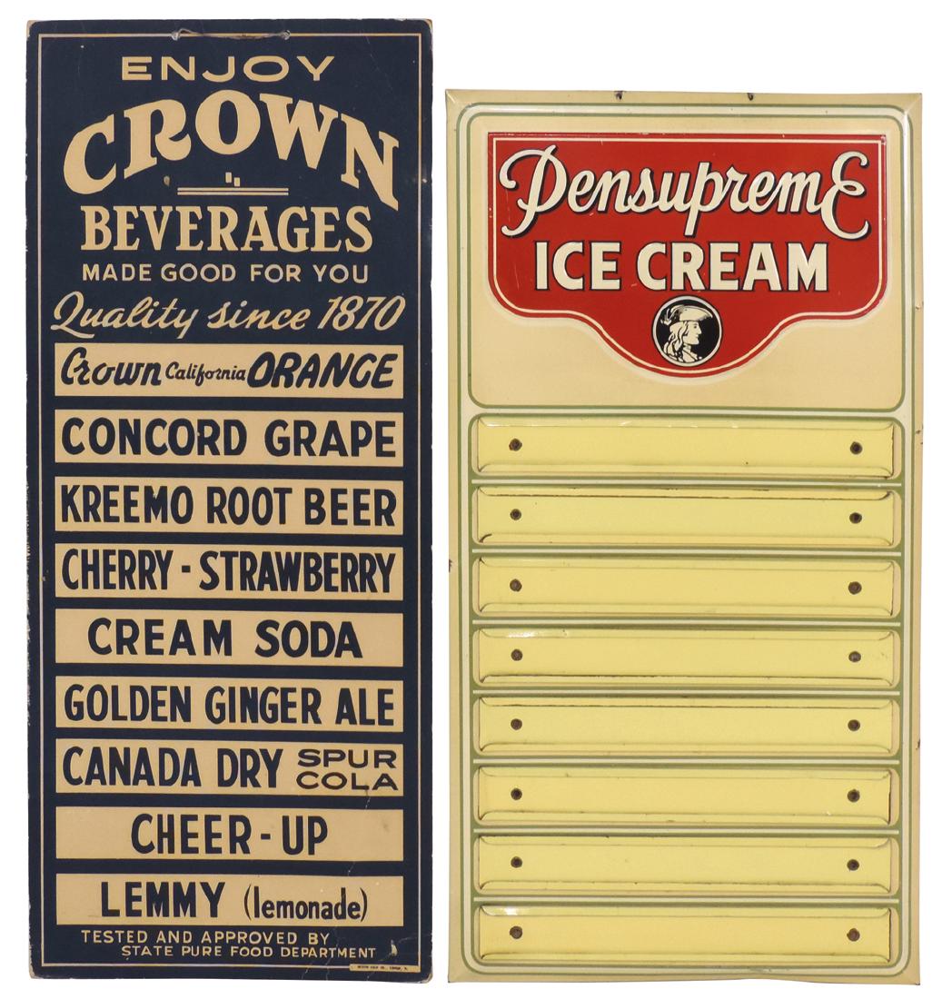 Soda fountain menu boards (2), Pensupreme Ice Cream & (1 of 1)