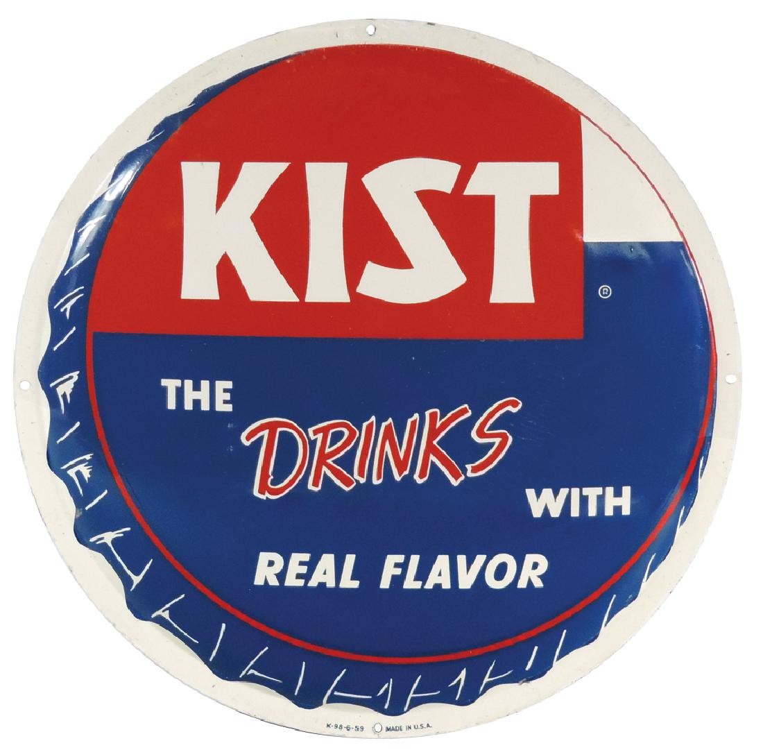 Soda fountain sign, Kist, "The Drinks With Real (1 of 1)