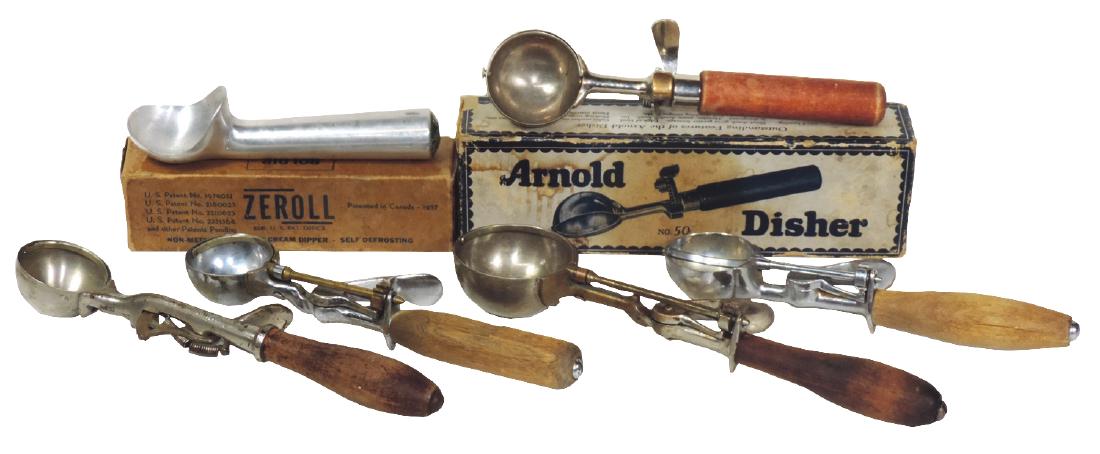 Ice cream scoops (6), Arnold Disher No. 50 w/orig box, (1 of 1)