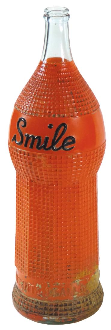 Soda fountain oversized display bottle, Smile, glass (1 of 1)