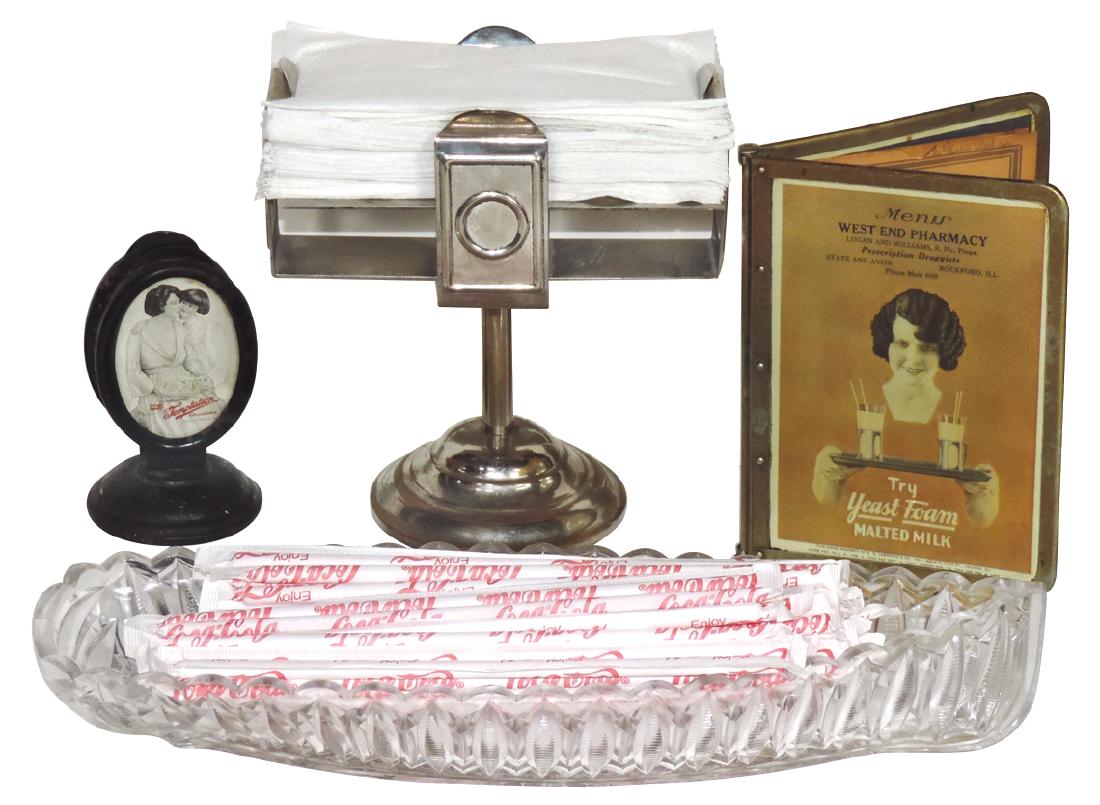 Soda fountain items (4), napkin holder, chrome plated (1 of 1)