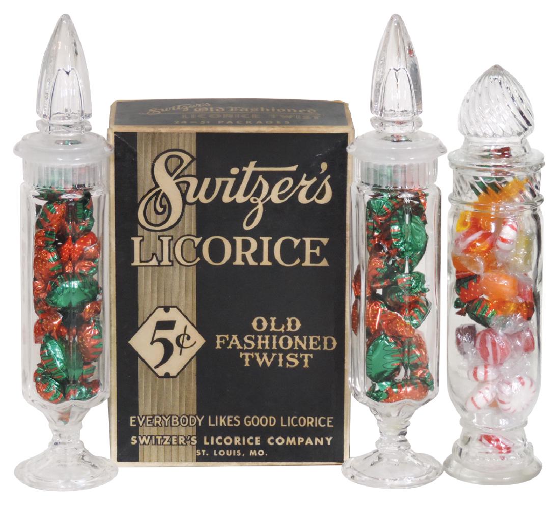 Candy jars & candy box (4), matching set & single, set (1 of 1)