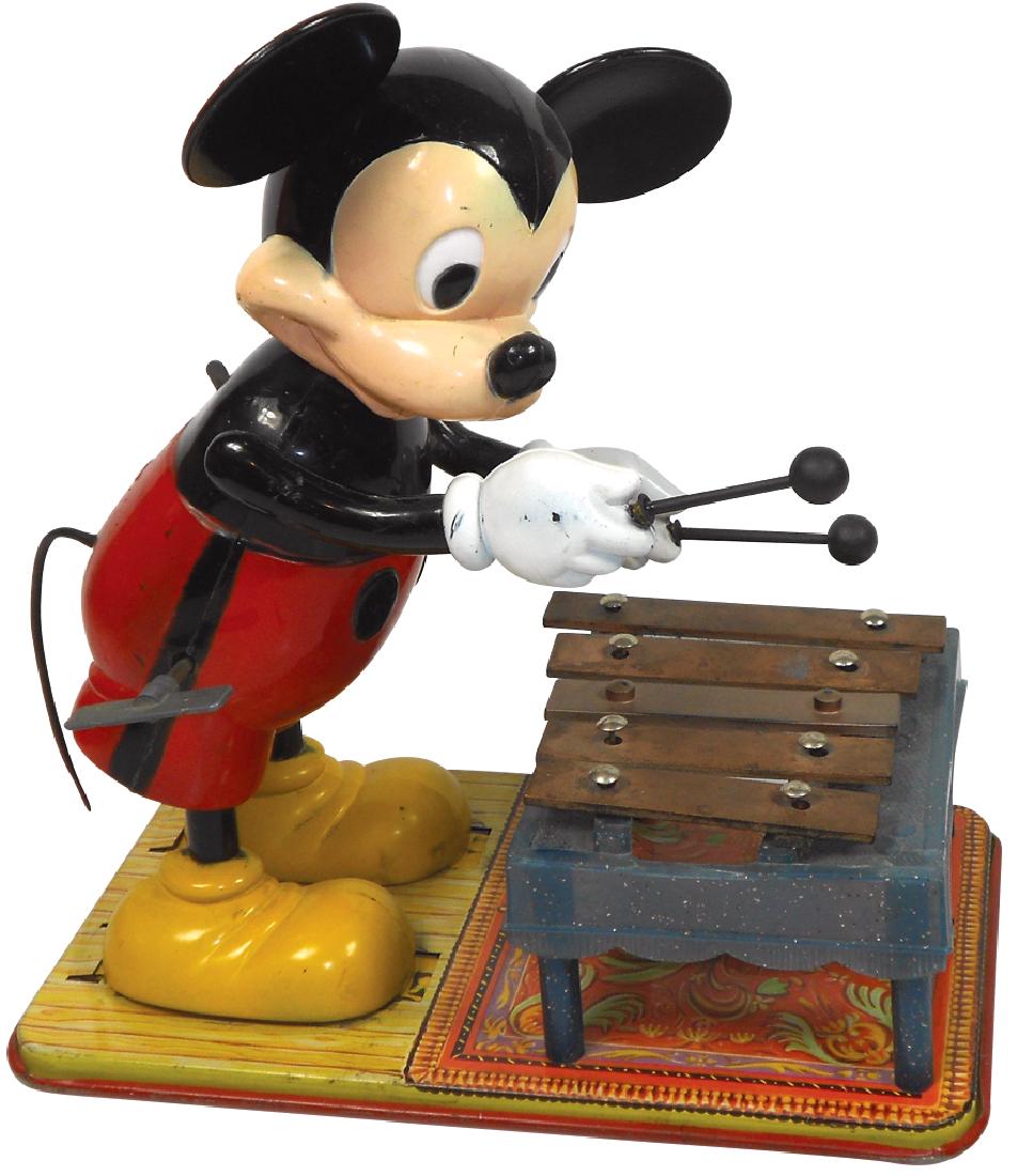 Disney Mickey Mouse Xylophone windup toy, mfgd by Marx (1 of 1)