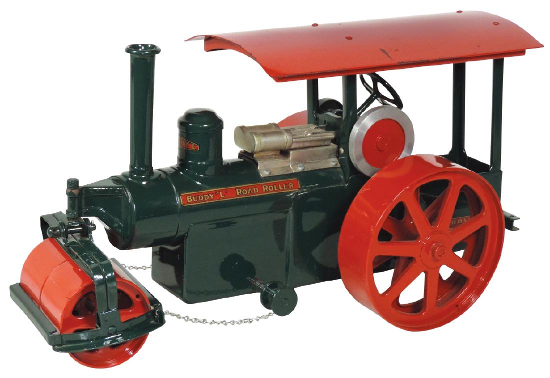 Toy Buddy "L" Road Roller, Model 290, painted pressed s (1 of 1)