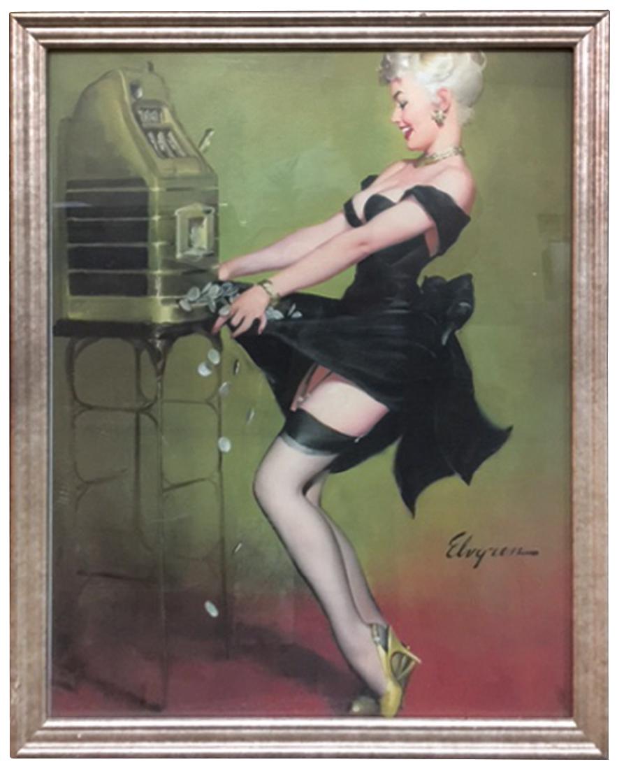 Coin-operated slot machine litho on paper, signed (1 of 1)