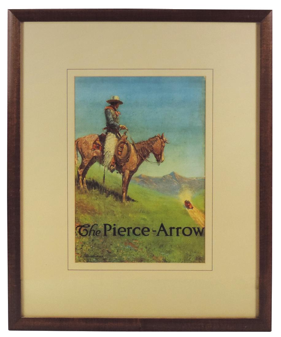 Automotive print, "The Pierce-Arrow", matted & framed, (1 of 1)