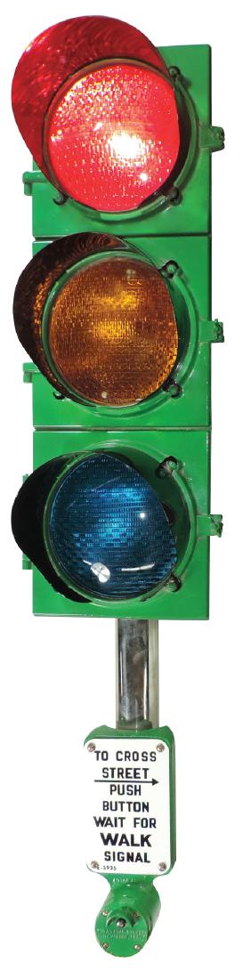Automotive traffic light, painted cast metal, mfgd by (1 of 1)