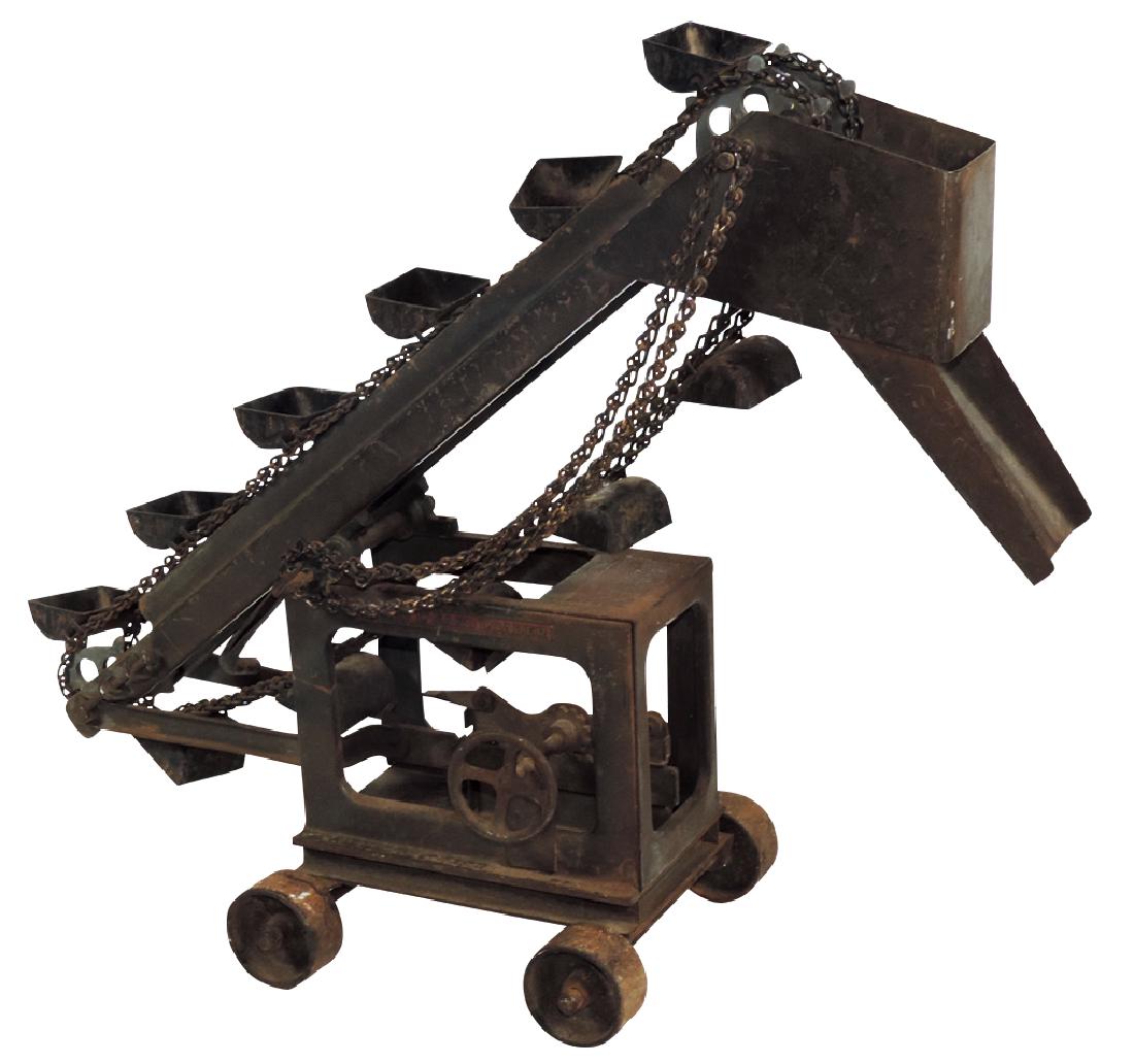 Toy Buddy "L" Sand Loader, gray painted pressed steel, (1 of 1)