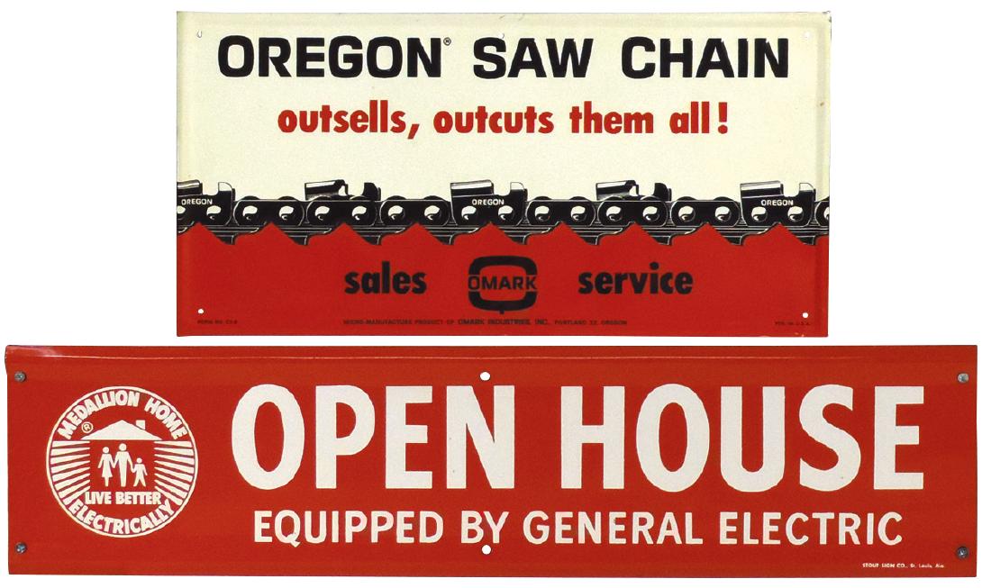 Hardware store signs (2) Oregon Saw Chain Sales & (1 of 1)