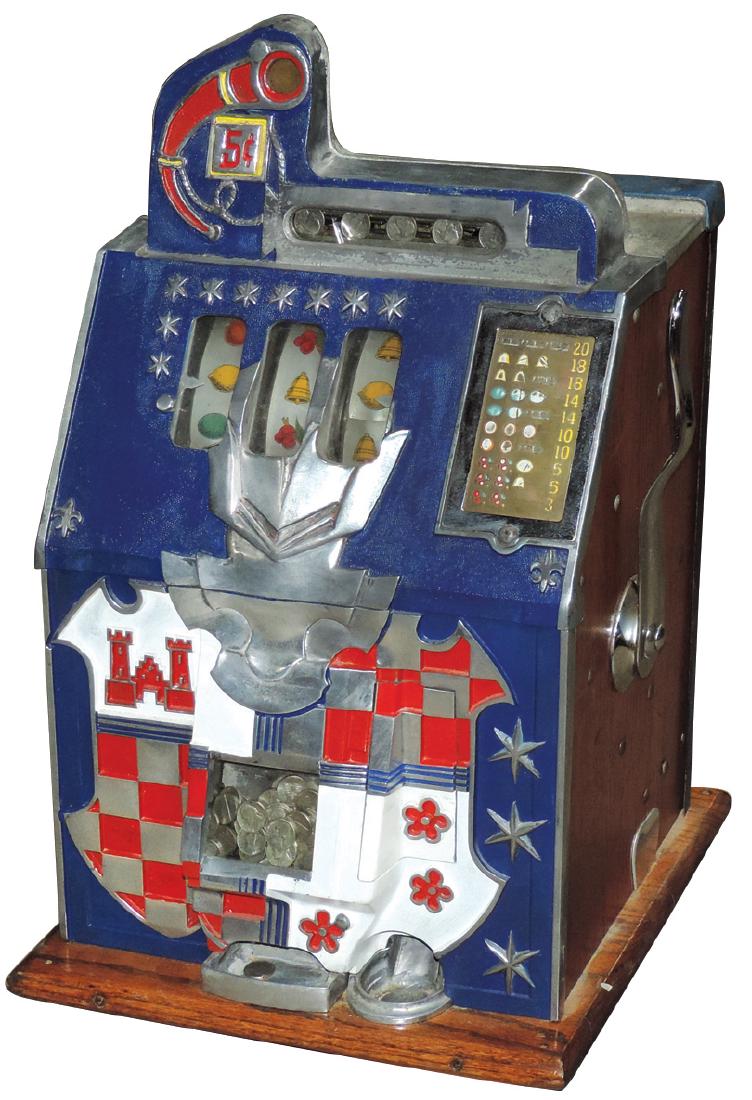 Coin-operated slot machine, Mills Castle front, 5 Cent, (1 of 1)