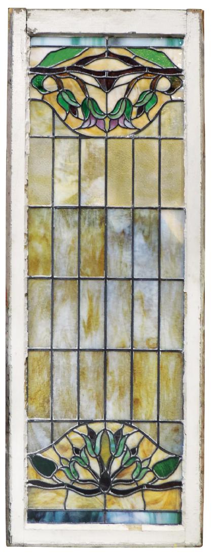 Stained glass window, colorful floral design, some (1 of 1)