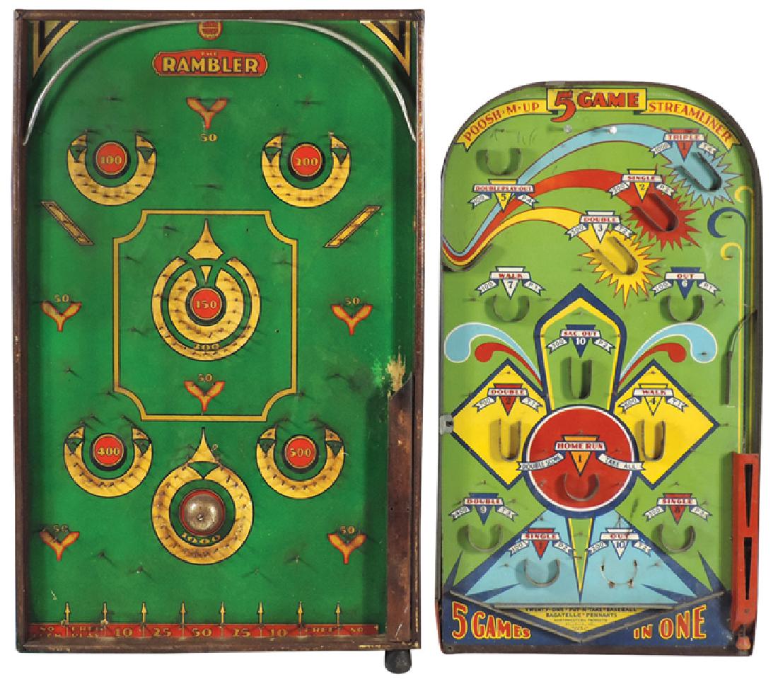 Game boards (2), 5 Game (Baseball), Poosh-M-Up, (1 of 1)