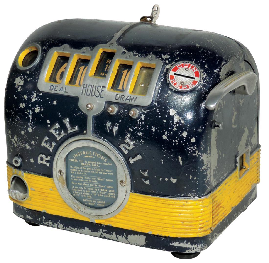 Coin-operated trade stimulator, Art Deco Daval Reel 21, (1 of 1)