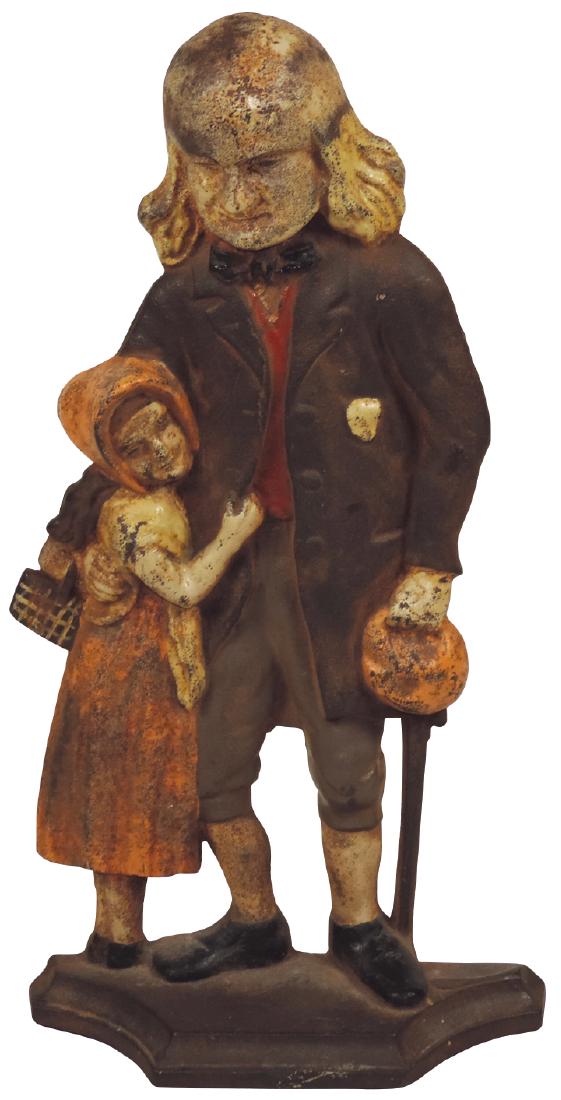 Doorstop, Mr. Peggotty & Little Agnes, painted cast (1 of 2)