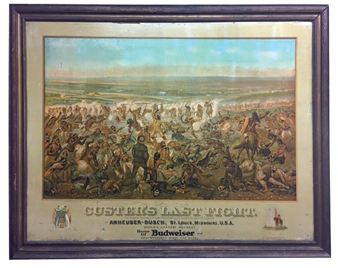 Breweriana sign, Anheuser-Busch's Custer's Last Fight, (1 of 1)
